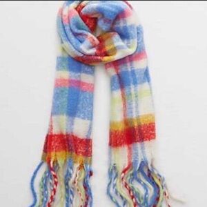 NWOT AERIE plaid blanket oversized scarf